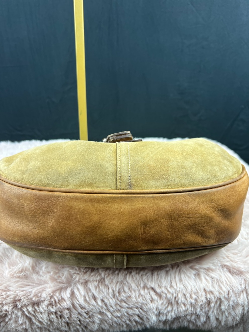 Coach  SOHO Vintage 7559 Suede Hobo Bag Tan Brown Leather Y2K Shoulder Bag GUC - Picture 6 of 16